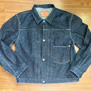 TCB S40s Indigo Selvedge Denim Jacket Size 48 Type I 1 13.5 oz Made In Japan